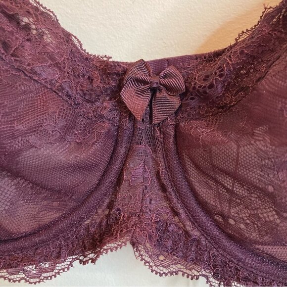 BLUSH Sz 34D Harlow Full Coverage  Underwire Lace Bra in Elderberry NWT - Picture 9 of 9
